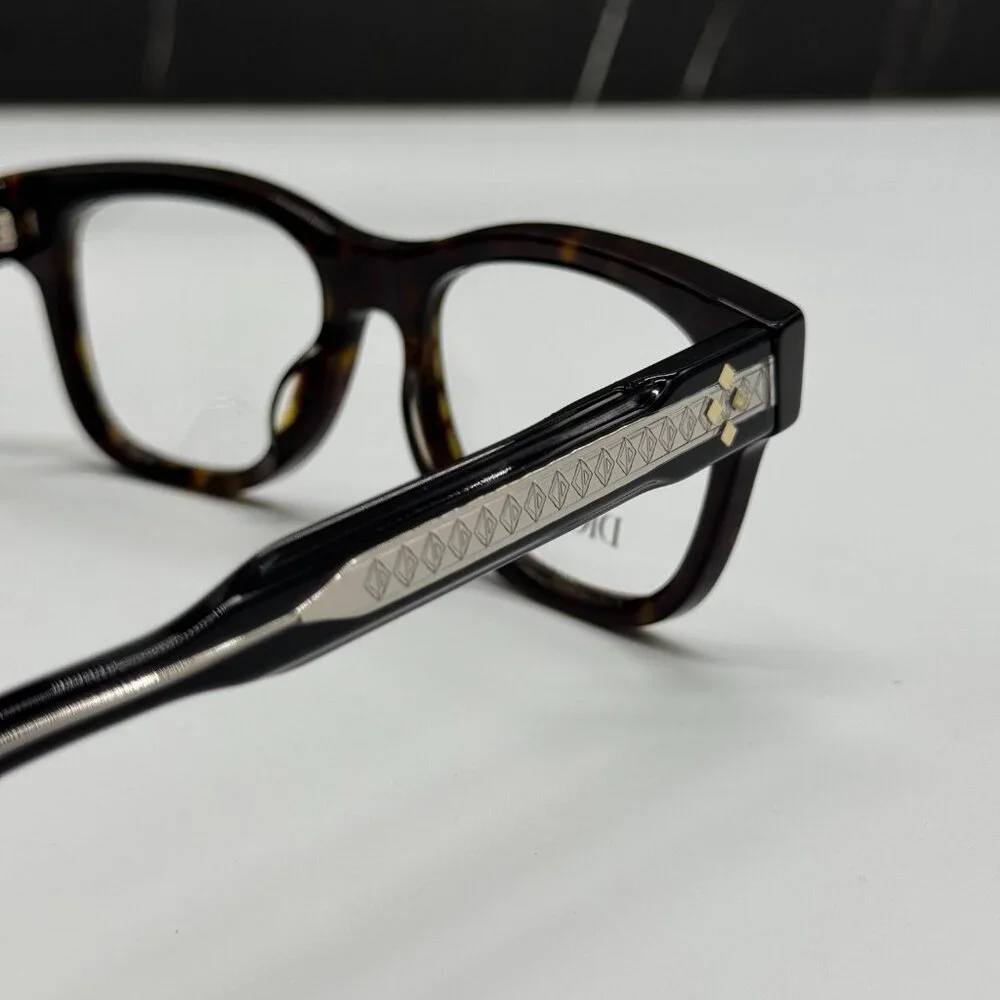 NEW CD DIAMONDO S1I 2000 DIOR SQUARE HAVANA EYEGLASSES DIOR